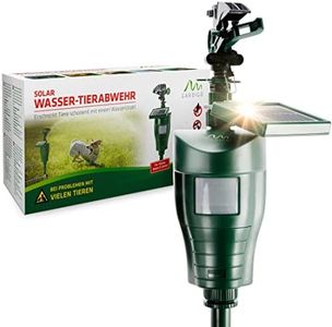 GARDIGO® Répulsif à Jets d'eau Solaire pour Animaux I Dissuasif Oiseaux, Répulsif Chats, Chiens I Effaroucheur Hérons, Pigeons, Oiseaux | Détecteur de Mouvement PIR I Portée jusqu'à 10 m.