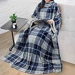 PAVILIA Fleece Blanket with Sleeves