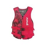 LIXQQS Adult Life Jacket, Enhanced Safety Life Vest, Buoyancy Aid, Neoprene Swim Aid, Quick-Release Buckles, Visible & Durable for Kayaking, Sailing, Paddle Boarding (Color : Red-2, Size : XXL)