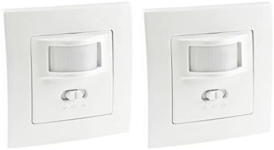 ChiliTec Détecteur de mouvement I encastrable I LED compatible avec une portée de 9 m - Technologie 2 fils - IP20 I remplace un interrupteur, Blanc