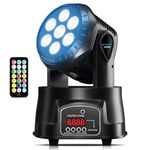 BETOPPER Moving Head DJ Lights 7 * 8W RGBW 4 in 1 LED Stage Lights [Upgraded Version - Support Remote Control] Multiple Lighting Effects Disco Light for Party Show Home Club Bar Halloween Christmas