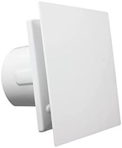 FANTRONIX NAZAIR White 100 mm Quiet Powerful Bathroom Extractor Fan with Humidity Sensor Wall Ceiling Mounted Ventilation Damp Environment Control for 100 mm Ducting Silent Toilet Shower Ventilator