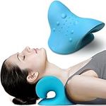 WOHNSON EU Neck Stretcher, Neck Cloud Pain Relief - Cervical Traction Device Posture Corrector, Neck Hump Pillow Corrector Traction for Spine and Neck Pain Allignment (Blue)