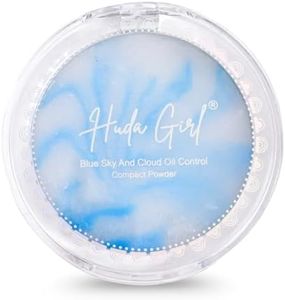HUDA GIRL Blue Sky & Cloud Instant Oil Control Gel Compact Powder for Oily Skin - Mattifying, Poreless Finish - 2in1 Primer & Oil Control Compact Powder, Long-Lasting Compact for Women