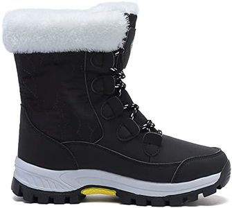 Womens Snow Boots Warm Fur Lined Winter Boots Anti Slip Ankle Boots Mid Calf Snowboots Waterproof and Cold-Resistant Outdoor Walking Shoes for Women Ladies Girls