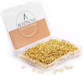 BEADNOVA 4mm Gold Jump Rings for Jewelry Making Open Jump Rings for Keychains and Necklace Repair (300Pcs)