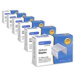 Rapesco 1735 Business Pack: 26/6mm (No.56) Galvanised Staples, 6 Boxes of 5000