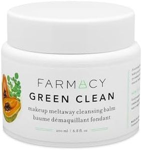 Farmacy Makeup Remover Cleansing Balm - Green Clean Waterproof Makeup Remover + Oil Based Cleanser - Gentle Exfoliating Double Cleanser - Melts From Balm to Milky Lather (200ml)