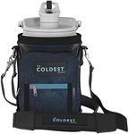 Coldest Water Bottle Carrier Bag with Adjustable Straps - Travel Friendly, Dent Free Design & Extra Phone Pocket, Holder Case Pouch Sleeve Cover Fits Insulated Water Bottle (Half Gallon)