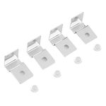 4Pcs Aquarium Cover Bracket Stainless Steel Fish Tank Glass Cover Clips Fish Tank Lid Holder Support(6mm)