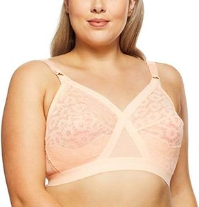 Playtex Women's Microfibre Cross Your Heart Wirefree Bra, Beige, 14D