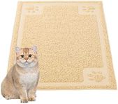 Vealind Cat Litter Mat Extra Large 90 × 60cm Durable Non-slip Cat Litter Box Pad, Waterproof Litter Trapping Mat Pet Feeding Mat for Cats and Dogs