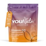 Vitamin D3 4000 iu - Vitamin D Tablets - 450 Easy Swallow Tablets 14+ Month Supply - Vegetarian - Vitamin D Supplements - Immune System Booster - Gluten Free