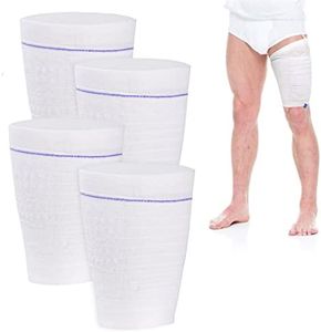 Catheter Leg Bag Holder 4 Count Fabric Catheter Sleeves Urine Leg Bag Holder - Urinary Drainage Bag Stay in Place Urine Bags for Legs Foley Catheter Bag Holder Strap for Men or Women (M-4pack)