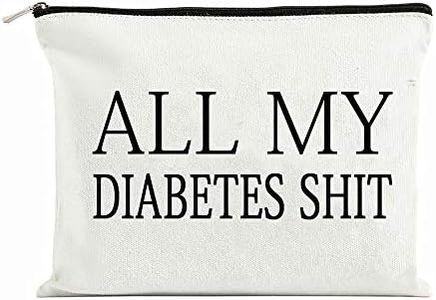 All My Diabetes Shit Funny Diabetic Travel Bag Pouch Personalized Gift for Diabetic Emergency Supply Bag for Grandma Grandpa Mom Dad Sister Brother for Birthday Christmas Gifts
