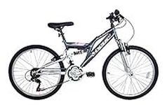 Basis Vogue Junior Girls Full Suspension Mountain Bike, 24" Wheel - Grey