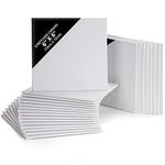 Belle Vous 24 Pack Blank Canvas - 15 x 15cm (6 x 6 inches) - Pre Stretched Canvas Panel Boards - Suitable for Acrylic and Oil Painting Also for Sketching and Drawing