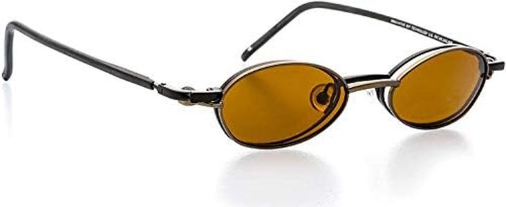 Clip-On ONLY Magnetic Eyewear - Oval Shape, Metal Optical Shape Frames -Cafe