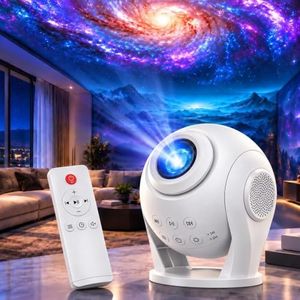 Jykofex 3D Galaxy Projector, 100 Dynamic Video Scenes, HD Star Projector