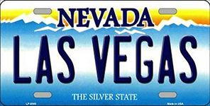 TammieLove New License Plate las vegas nevada state background novelty License Plate Sign 15x30 CM