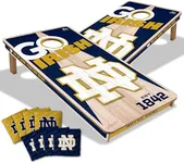 YouTheFan NCAA Notre Dame Fighting Irish 2’ x 4’ Professional Wood Cornhole Game with Logo Bags