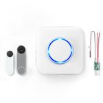 Wireless Doorbell Chime - Compatible with Google Nest Doorbell (Wired, 2nd Gen& 3rd Gen) and Google Nest Doorbell (Battery) with Wired Transmitter (1 Video Doorbell Extender 1 Receiver)