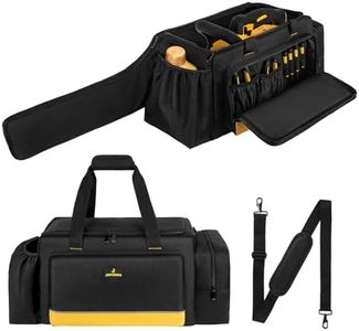 Chainsaw Carrying Case, Waterproof Foldable Chainsaw Storage Bag Compatible with Greenworks, Dewalt, EGO Power+ 14''/16''/18'' Chainsaws and Cordless Chainsaw, Black&Yellow