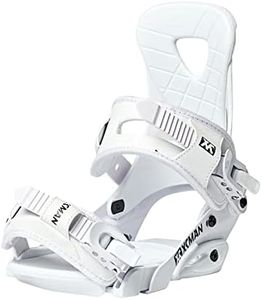 XCMAN Snowboard Bindings to Support Your Movement,The Latest Bindings Designed to Make Snowboarding Safer and Easier.Unisex Rear Entry Step in Style Mountain Snowboard Bindings (White, M)