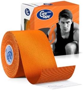 CureTape® Sports Kinesiology Tape | 30% Stronger Adhesion for Extreme Conditions | Waterproof K Tape | Quick Dry Viscose | Uncut Physio & Sports Injury Muscle Tape for Shoulder, Knee, Ankle | Orange