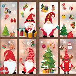 400 Pcs Christmas Window Stickers 10 Sheets Reusable Christmas Window Decorations Gnome Christmas Decorations for Windows Gonk Window Christmas Decorations Home Office Classroom Christmas Theme Party