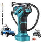 LIVOWALNY Tire Inflator Portable Air Compressor Compaible with Makita 18V Battery, 150PSI Air Pump Cordless Tire Pump with Digital Pressure Gauge, Tire Inflator for Car, Bike (Tool Only)