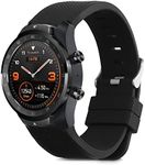 kwmobile Strap Compatible with Ticwatch Pro Smartwatch Strap - Replacement Silicone Watch Band - Black