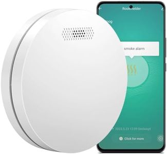 Aroha Smart Connect Rauchmelder WLAN - 10 Jahre Batterie - Feuermelder WLAN Vernetzt mit App Tuya & Smartlife, Smart Home