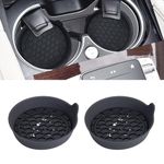 Amooca Automotive Cup Holders Universal Car Cup Coaster Waterproof Non-Slip Sift-Proof Spill Holder Car Interior Accessories 2 Pack Black