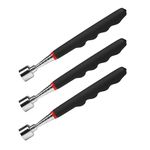 Extendable magnet pickup tool Telescopic Magnet Extendable 31" on Stick,magnet wand stick,magnetic sweepers tool,for Hard-to-Reach Mechanic Automotive clearance tools(3pcs)