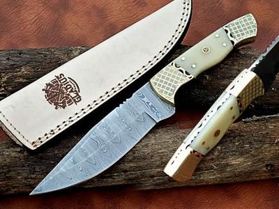 GLADIUS CRAFTS | Viking Heritage Skinner Knife – Expertly Crafted with Damascus steel for Precision Hunting and Field Dressing: Embrace the Timeless Elegance of Craftsmanship with this Razor-Sharp