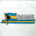 BAHAMAS SIDEKICK WORD COUNTRY FLAG IRON ON PATCH CREST BADGE ... NEW