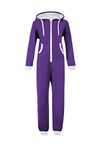 WOTOGOLD Men And Women Adult Pajamas Sportswear Hooded Unisex Jumpsuit Purple