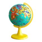 TOPGLOBE 15CM Educational Globe “My Wild World” with 54pcs Puzzles. Rotating, Spinning, Playing, Finding Out About Animals on Earth. For Home and School.