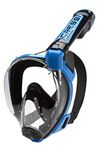 Cressi Duke Full Face Snorkel Dry Mask - Available in Standard Version or with Action Cam Holder, Adult Unisex, Black / Blue, S/M