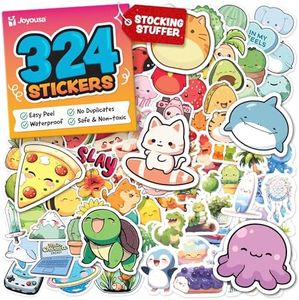 Cute Kawaii Stickers for Kids, Teens - Waterproof Water Bottle Stickers