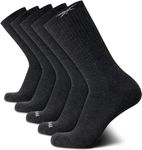 Reebok Men's Cushioned Comfort Athletic Performance High Crew Socks (5 Pack), Size Shoe Size: 6-12.5, Grey 1