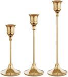 Gold Candlestick Holders Set of 3, 