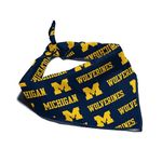 Michigan Wolverines Officially Licensed Bandana for Dogs & Cats (Small)