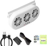 Solar Powered Car Exhaust Fan USB, Car Exhaust Fan, 3 Fans 2 Levels Low Noise Solar Car Window Fan, 12v Car Radiator Fan Energy Saving Air Vent Radiator Air Purifiers, for Trucks, RVs, Sedans