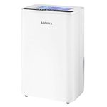 BAPHIYA Dehumidifier for Home Damp with 2.5L Tank, Low Energy Auto Dehumidify Quiet Small Dehumidifier with Digital T& H Display/Anion/Photocatalyst/Auto Defrost, Perfect for Wardrobe