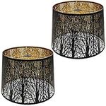 Royxen 2 Pack Modern Lamp Shades Metal Lampshade for Table Lamp and Floor Light, Tree Design