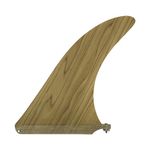 UPSURF Professional Surfboard Fin Longboard/SUP Center Fin 6" 7" 8" 9" 10.25"+ Free Toolless Fin Screw - Center Fin for Surfboard & Paddleboard Bamboo Skin (10.25 inch)