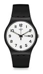 Swatch Twice Again black Unisex Watch - Model: SO29B703 | Material: Bio-sourced Material, Black