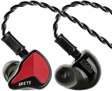 Linsoul ZiiGaat x Fresh Reviews Arete II IEM,2nd Gen 1DD+4BA Hybrid in Ear Monitor,Wired HiFi Earbuds,Full CNC Aluminum Shell Earphone with Detachable Silver-Plated OFC Cable for Musician (Red)